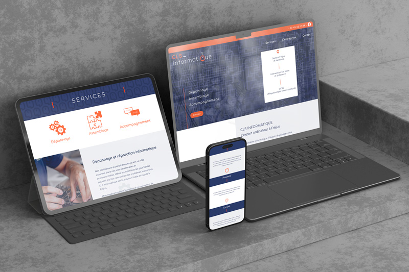 Présentation site web responsive CLS Informatique