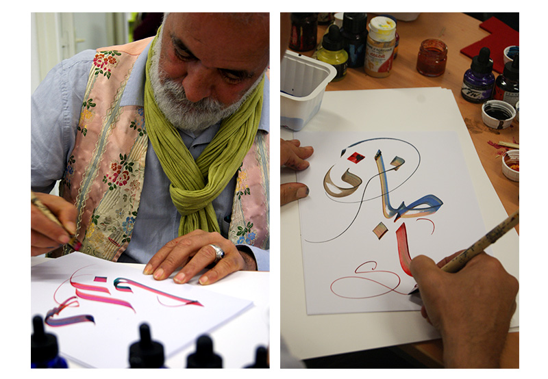 Abdou Amri - atelier calligraphie - la plume et le roseau